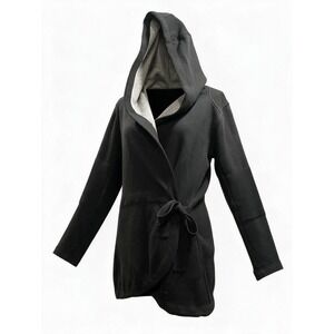 Title Nine Medium Merino Wool Blend Wrap Cardigan Heavy Knit Side Tie Sweater